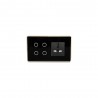 Wifi 4 Channel Touch Switch Panel with 1 socket fits in 4 module box