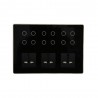 Wifi 12 Channel Touch Switch Panel with 3 socket fits in 12 module box