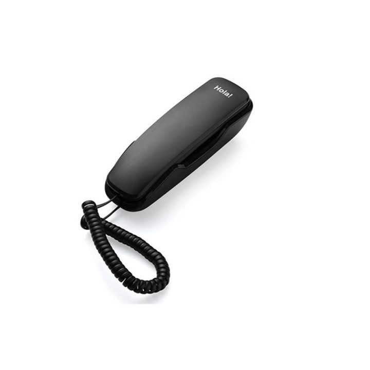 WALL MOUNT CORDED LANDLINE PHONE FOR INTERCOM AND EPABX (BLACK)