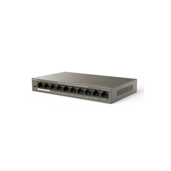 8 PORT POE + 2 PORT 10/100MBPS SWITCH