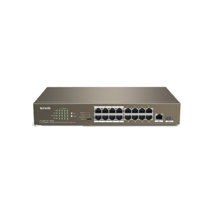 16 PORT POE 10/100MBPS +1 GIGABIT/SFP SLOTS SWITCH