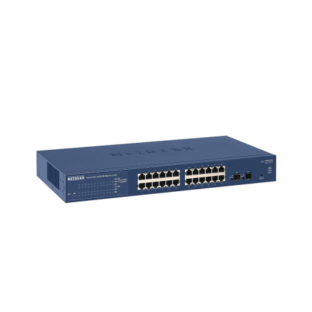 24-Port Gigabit Ethernet Smart Switch with 2 SFP Ports, rack mountable