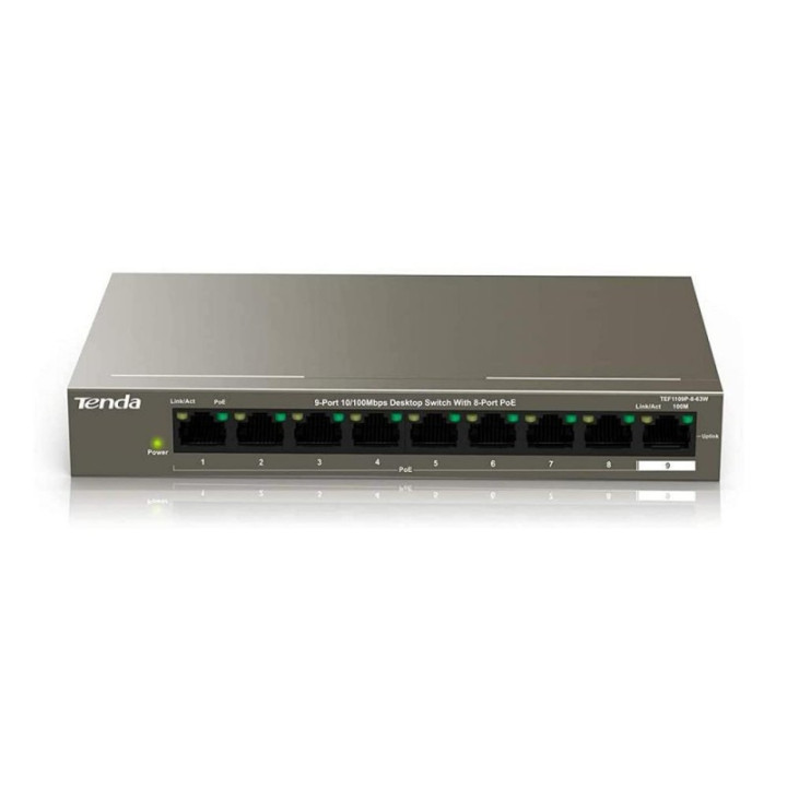 8 PORT GIGA POE + 1 PORT SWITCH 10/100/1000MBPS