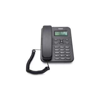 CLI CALLER ID CORDED LANDLINE PHONE FOR INTERCOM AND EPABX DESK & WALL MOUNTABLE (BLACK)