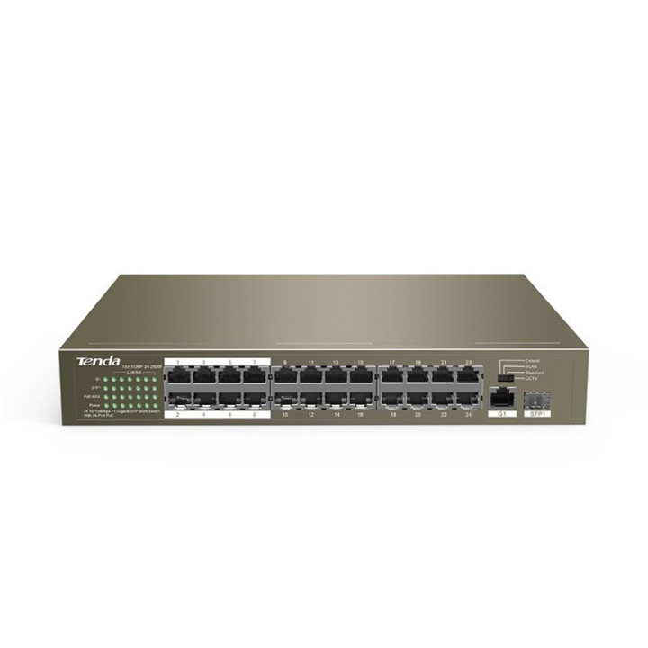 24 PORT POE 10/100MBPS +2 PORT GIGABITS +1 PORT FIBER SWITCH
