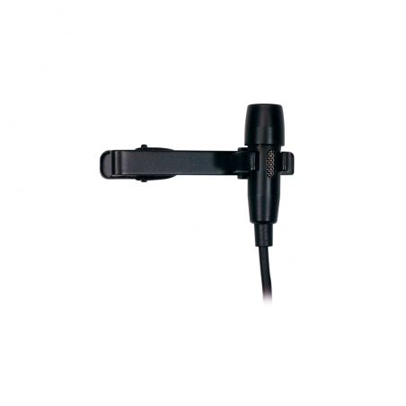 Condenser lavalier microphone with cardioid polar pattern